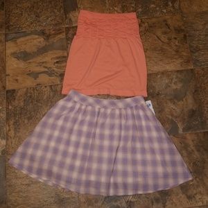 NWT LADIES TUBE TOP & LAYERED SKIRT